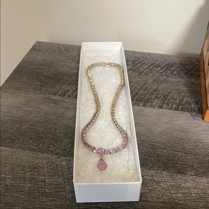 Gold & Purple Tennis Necklace